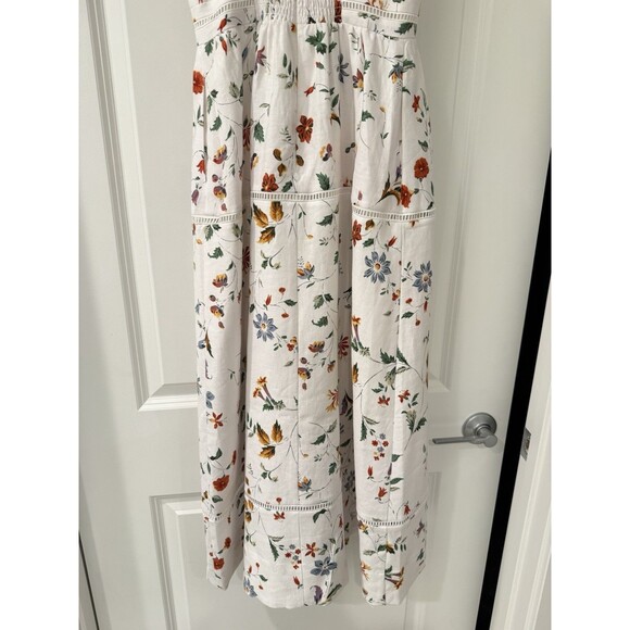 NWOT Reformation Everett Linen Corsini Floral White Midi Dress |Retail $298 - Picture 13 of 16